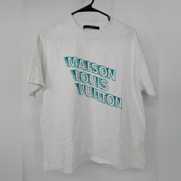 Louis Vuitton White Short Sleeve Tee Retro Design - Picture 2 of 7